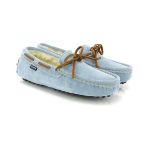 Atlanta Moccasin Suede Driver, Blue